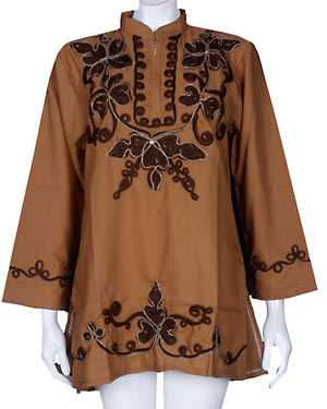 baju atasan muslimah BM0567 coklat muda